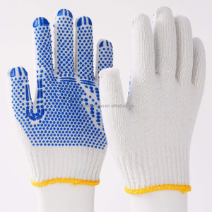 Cheap Sike <strong>PVC</strong> Dotted Cotton Work <strong>Gloves</strong> Comfortable White/Black Anti-Slip Durable 8 Oz Industrial Safety <strong>Gloves</strong> Silicone-free - Product Image 2