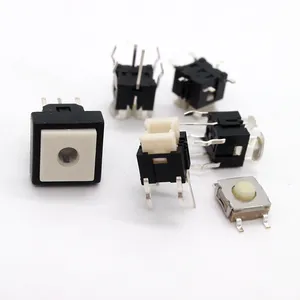 Led 4pin Tach Schakelaar Micro Drukknop Tact Switch Reset Mini Leaf Switch Smd Dip Drukknop Met Licht