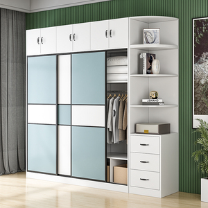 <span class=keywords><strong>Armarios</strong></span> Modernos Económicos, Armario Ligero para Dormitorio, Ancho 1.4m, Armario Portátil, Armario Deslizante, Armario para Dormitorio - Product Image 3