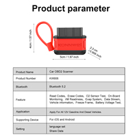 Lector de código ECU de coche inalámbrico KW906 Bluetooth 5,2 OBD2 herramientas de diagnóstico