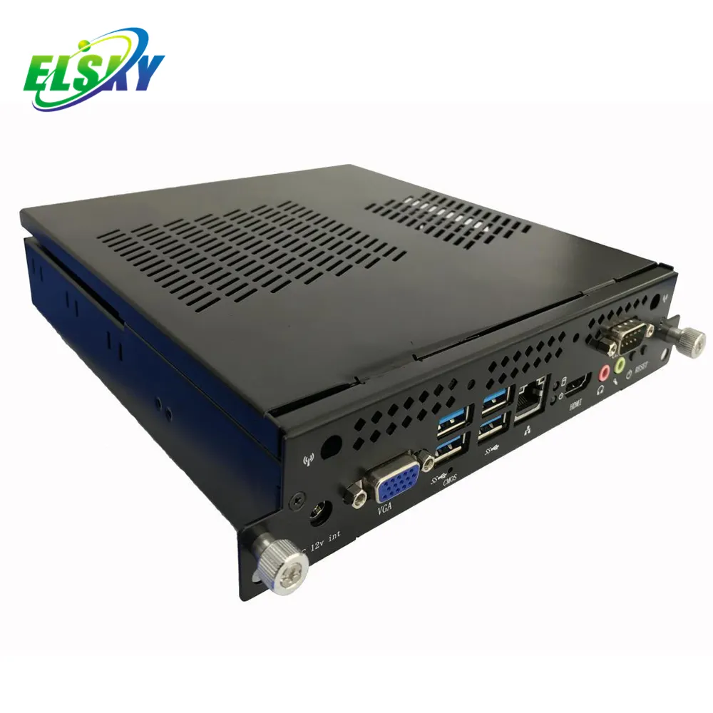 ELSKY i5-7500 CPU DDR4 8GB RAM 256GBミニPC (rs232 wifi 1HDMI LVDS USB LANモジュール付き) 19V 6.3A OPS-H110ミニPCウィンポケットPC