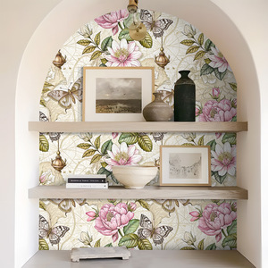 Creation Of Time And Space Peel Stick Wallpaper Floral Pattern Self Adhesive Moisture Proof For Bedroom Wardrobe Decor - Product Image 2