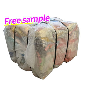 Chất lượng cao chất thải bông vải tái chế ánh sáng màu hỗn hợp cắt dệt phế liệu 25kg lau thấm vải - Product Image 2