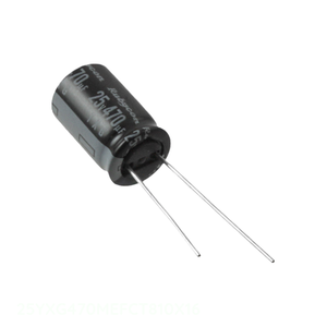 Distribuidor Autorizado 25YXG470MEFCT810X16 Condensador de Aluminio 470uF 20% 25V Radial TH de Orificio Pasante 470 uF - Product Image 1