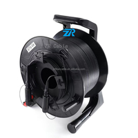 Tambor de Cable portátil Carrete de Cable Carro de Cable Rodillo de Cable Carrete de Cable de extensión Carrete de Cable retráctil de 50m Soporte de carrete de Cable
