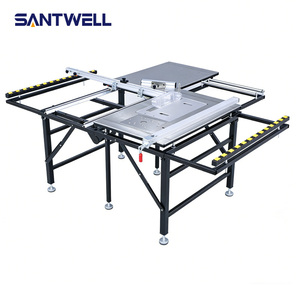 Mesa de sierra plegable de alta resistencia para carpintería, banco de trabajo multifunción con estructura de acero, mesa de corte sin polvo para uso en taller de carpintería - Product Image 1