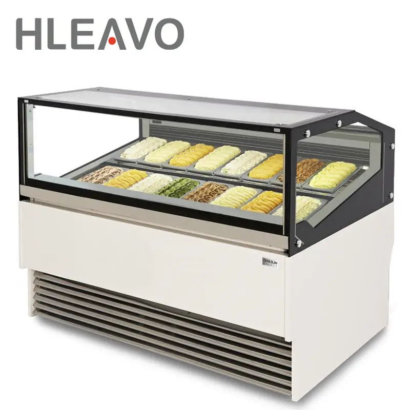 Vente directe Utilisé Gelato Vitrine de Crème glacée popsicle Congélateur De Comptoir