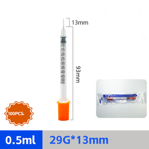 Seringue à insuline médicale de 0,3 ml avec <span class=keywords><strong>aiguille</strong></span>, seringues de calibre 29G/30G/31, 5/16 pouces, 100U, 50U, 30U, utilisable pour les animaux de compagnie - Product Image 6