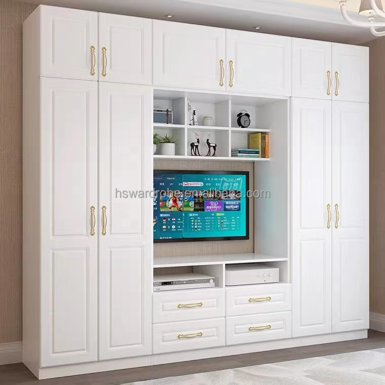 BUFFET TÉLÉVISION LOWBOARD Long Rtv Armoire Italienne Meuble Salon Bois