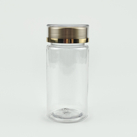 En Stock Transparent Rond 100g 120g150g 200g 150g 200g Pilule Médicament Conteneur Bonbons Capsule Bouteille De Stockage