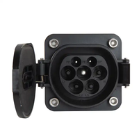 Nouvelle prise mâle de type 2 pour voiture, prise de chargeur EV IEC62196-2 16A/32A, monophasée/triphasée 250V/415V, thermoplastique