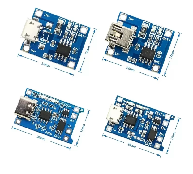 5V 1A 18650 TP4056 Lithium Battery Charger Module Charging Board With Protection Dual Functions 1A Li-ion