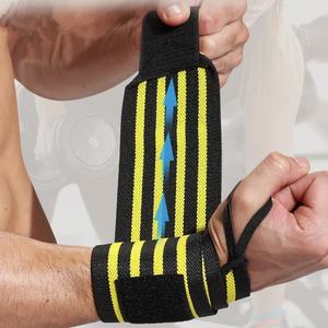 Özel logo ayarlanabilir spor Fitness bileklik destek sapanlar egzersiz ağırlık kaldırma bileklik - Product Image 3