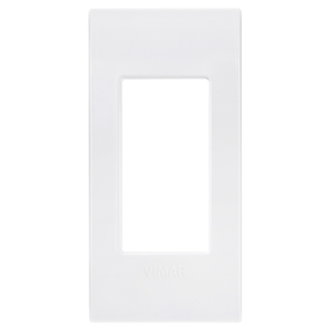 Vimar White Wall <b>Switch</b> Plate 1MP 8.2 In Length 4 In Width 0.9 In Height - Product Image 1