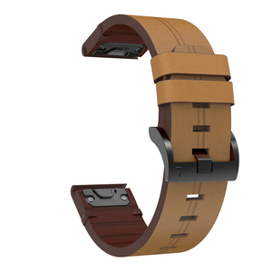 <span class=keywords><strong>Bracelet</strong></span> de montre en <span class=keywords><strong>cuir</strong></span> véritable de luxe à dégagement rapide, facile à installer, pour <span class=keywords><strong>Garmin</strong></span> Fenix 7/6/5 20mm 22mm 26mm - Product Image 2