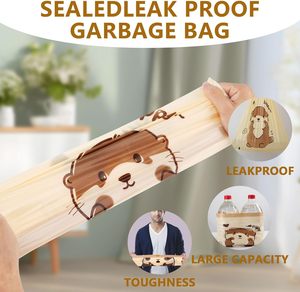 Bolsas de Basura con Cordón Impresas Personalizadas, Material PE, Desechables, Reciclables, Estilo Moderno, Resistentes a Desgarros, Control de Olores - Product Image 3