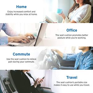 Almofada de Assento em Espuma de Memória para Cólica, Hemorroidas, Pós-parto, Suporte para Glúteos, Ergonomia para Sentar MJ - Product Image 6
