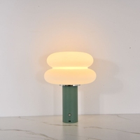 Lampe de table LED moderne sans fil à intensité variable avec base en métal et couvercle en plastique, design créatif 2026, style hamburger