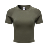 Vestido Camiseta Deportivo Corto de Cuello Redondo para Mujer, Corte Ajustado, 220GSM, 100% Algodón Transpirable, Estampado Animal 3D, Tejido Sólido