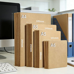 Carnet de composition à couverture rigide en papier kraft A4/B5/A5, ligné, 36 feuilles, pour l'école, les étudiants, la peinture et les exercices - Product Image 2