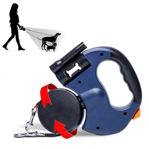 Guinzaglio per Cani Retrattile di Lusso Due-in-Uno, Doppio Guinzaglio Automatico per Animali Domestici, Corda in Nylon Ecologica per Razze Grandi con LED - Product Image 1
