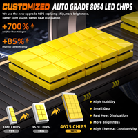 Ampoules de phares LED pour voiture à haute luminosité 12V 130W 24000LM 6000K 4675 Chip, longue durée de vie, 9004 H4, double faisceau, phare automobile