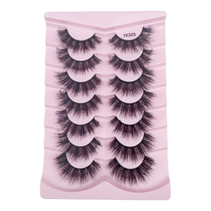 Lot de 7 paires de faux <span class=keywords><strong>cils</strong></span> en gros, <span class=keywords><strong>cils</strong></span> <span class=keywords><strong>courts</strong></span> et volumineux, <span class=keywords><strong>cils</strong></span> en bande complète, boîtes à <span class=keywords><strong>cils</strong></span> personnalisées avec logo - Product Image 3