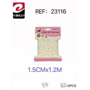 Ribete de encaje hecho a mano de 1.5cm con cinta CINA DE ENCAJE, material para manualidades 1.2MX1.5M - Product Image 1