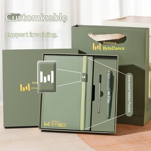 Set <span class=keywords><strong>de</strong></span> Regalo <span class=keywords><strong>de</strong></span> Cuaderno <span class=keywords><strong>de</strong></span> Tapa Dura con Textura <span class=keywords><strong>de</strong></span> Cuero A5 para Negocios, 100 Hojas, Logotipo Personalizable, Diario Sencillo y Portátil - Product Image 4