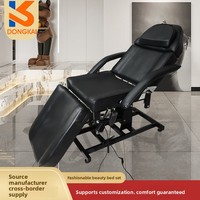 Table de massage/soins esthétiques moderne et minimaliste en PVC, lit de thérapie pliable et portable de qualité professionnelle pour tatouage et broderie