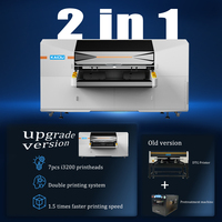 Nouvelle imprimante jet d'encre DTG automatique 2 en 1 avec prétraitement par pulvérisation pour l'impression de vêtements, de t-shirts et de textiles, encre textile 40x50cm Flex Egg, garantie 1 an