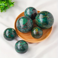 Vente en gros de boules de pierre naturelle Verdite polies, sphères de cristal de jade vert africain pour la méditation, la décoration de la maison, la guérison, pierres précieuses