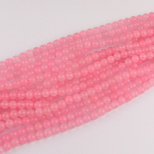Groothandel 6mm-10mm roze ronde kristallen kralen accessoires natuurlijke steen losse kralen voor het maken van sieraden - Product Image 2