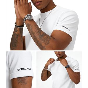 เสื้อยืดคอกลมแขนสั้นผู้ชาย FOXA ผ้าริบ 100% คอตตอน ระบายอากาศได้ดี - Product Image 6