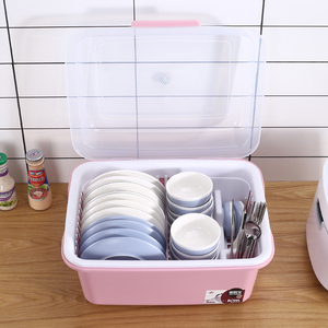 Estante de plástico multifunción para platos de cocina, bandeja de drenaje y placa de cubierta - Product Image 3