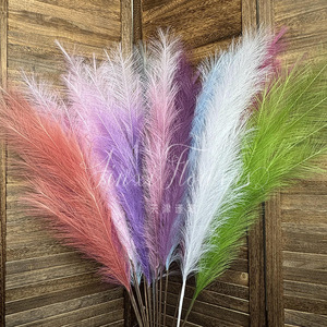 Plumas de caña artificial Jinxi de color rosa para decoración de bodas, exhibición en el hogar y accesorios de fotografía. - Product Image 3