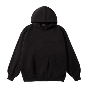 เสื้อฮู้ดดี้ปักโลโก้ตามสั่งสำหรับผู้ชาย ผ้าฝ้ายเฟรนช์เทอร์รี่ 100% หนัก 400-500 กรัม ทรงโอเวอร์ไซส์ แบบเรียบ - Product Image 2