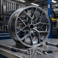 Roues classiques à profil bas 18*8.5 18*10 roues en alliage d'aluminium 5 trous 114.3 Gunmetal brillant Gunmetal noir noir voiture lumineuse