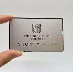 นามบัตรโลหะสีสันหรูหราทรงสี่เหลี่ยม - Product Image 4