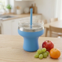 Gobelet à cocktail Saltini 16 oz, gobelet à margarita isotherme avec couvercle - Garde les boissons froides pendant 10 heures - Verres à cocktail