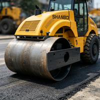 Compacteur lourd à double entraînement Shanbo 110 kW, rouleau vibratoire monocylindre de 12 tonnes pour la construction routière et industrielle – Prix compétitif