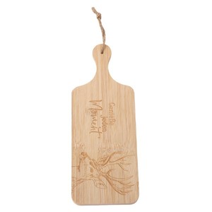 Plateau de service en bambou Anchang 25x32cm avec poignée, style européen, pour steak, pain, planche à découper - Product Image 4