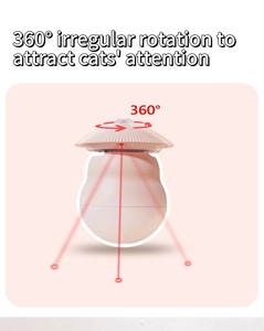 2024 nueva tendencia Real trayectoria aleatoria vaso recargable movimiento activado gato láser juguete de gato y perro automático - Product Image 3