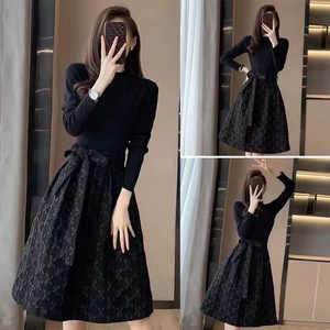 Abito da Donna di Alta Qualità, Nuova Moda Casual, Vestito Nero Snellente in Vita per Serate ed Eventi Nuziali - Product Image 4