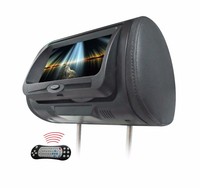 TFT-LED de moniteur d'appui-tête à écran Hd de 7 pouces avec lecteur DVD et jeux sans fil