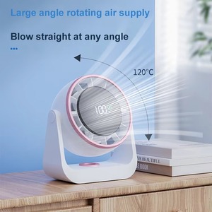 Ventilador de Circulación de Aire Recargable USB sin Aspas, Ventilador de Torre Silencioso para Escritorio, Pantalla LED, Portátil, para Uso Doméstico y en la Cocina - Product Image 2