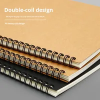 Carnet de notes personnalisé avec logo imprimé sur couverture en papier kraft A5, reliure spirale, cadeau