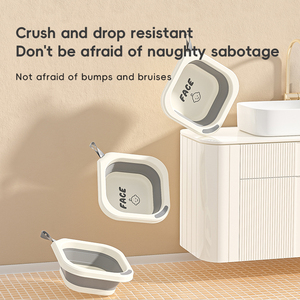 Juego de <span class=keywords><strong>lavabo</strong></span> plegable multifunción, <span class=keywords><strong>lavabo</strong></span> plegable de plástico con diseño de dibujos animados para viajes infantiles - Product Image 4