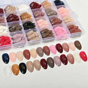 Uñas Postizas de ABS de Buena Calidad al por Mayor, Diseño Almendrado/Cuadrado, Color Sólido, Cobertura Completa, Caja de Empaque, Mediano/Largo - Product Image 6