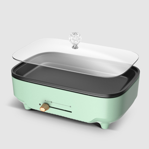 หม้อไฟไฟฟ้า2-in-1เปลี่ยนได้ไม่ติดกระทะความสามารถในการ2.5L สำหรับการทอดย่างสไลด์การควบคุมพลังงานในครัวเรือน - Product Image 1